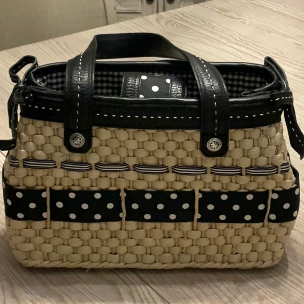 Brighton straw satchel, like new. Used once